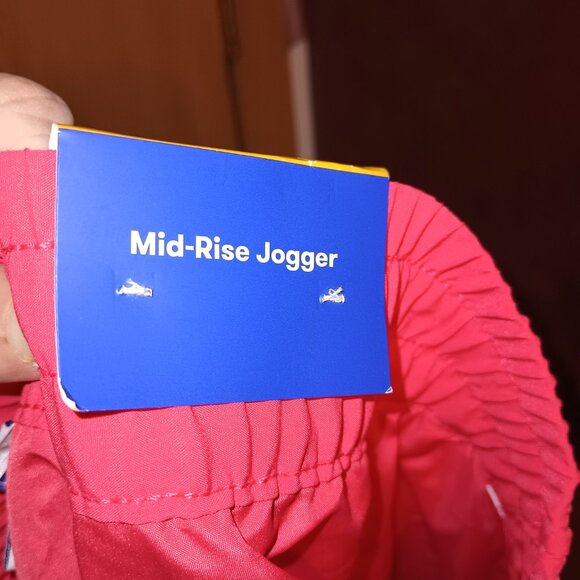 NEW JoyLab™ Women's Mid-Rise Piped Track Pants Coral Rose - Picture 7 of 8